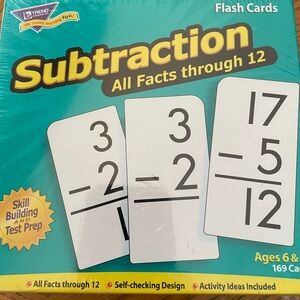 Subtraction Flash Cards All Facts through 12 NEW in Sealed Box